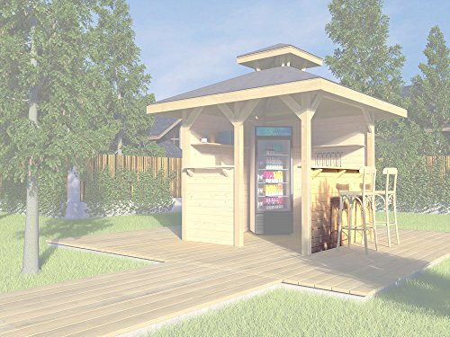 Weka 651.2929.05.00 Tresenwand Gartenoase, Naturbelassen, 294 x 2.8 x 120 cm