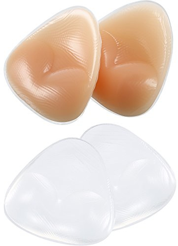 Hestya 2 Pares de Almohadillas de Gel de Bikini Insertos de Sujetador Rellenos de Pecho Push up