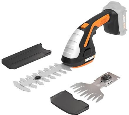 WORX 2 in 1 Cordless Hedge Trimmer, 4 Grass Shear & 8 Shrub Trimmer with 2 Blades, Battery & Charger Not Included, WG801.9