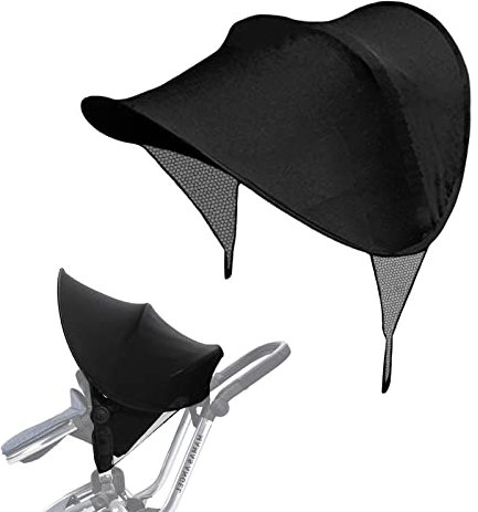 BAYINBROOK Universal Sonnenschirm, Sonnenverdeck, Sonnenschutz Markise Sonnensegel, Schatten Baldachin für Kinderwagen und Buggy (Suncover + Mosquito Net)