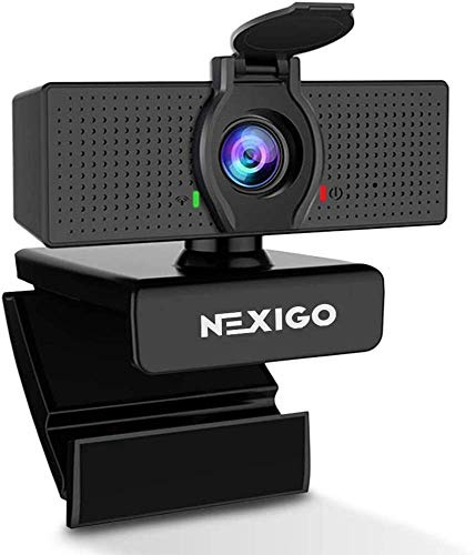NexiGo N60 1080P Web Camera, HD Webcam with Microphone & Privacy Cover, USB Computer Camera, 110-degree Wide Angle, Plug and Play, for Zoom/Skype/Teams/OBS, Conferencing and Video Calling (Renewed)