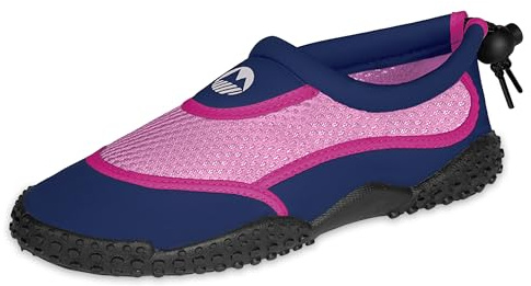 Lakeland Active Girl's Eden Aquasport Water Shoes Holiday Surf Sea Barefoot Swimming Paddleboard - Navy/Pink - 5 UK