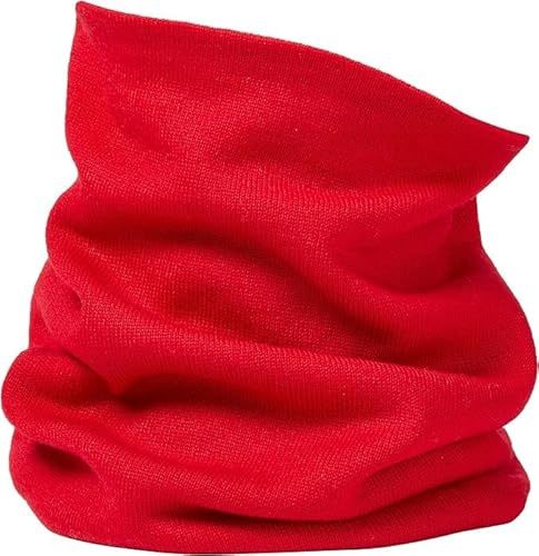 Enter the Complex® Braga Cuello, Bufanda Tubular Suave, 100% Lana Merino, Mujar y Hombre, Transpirable, Color Rojo