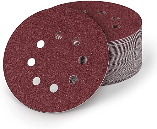 Lot de 80 Disques Abrasifs 115 mm - Assortiment Grains 40/80/120/240 - pour Ponceuse Excentrique/Orbitale - Ponçage Bois, Métal & Peinture- 8 Trous Anti-Encrassement