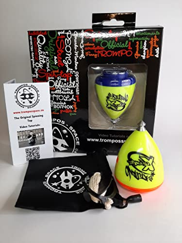 SPACE TROMPOS - Saturno Xtreme Punta Fija, Amarillo, con Cuerda y Caja