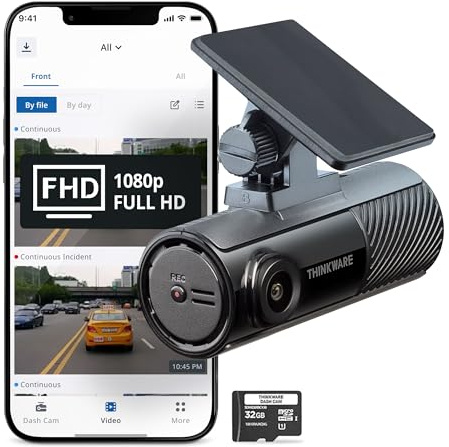 Thinkware F70 PRO Dash Cam 1080P FHD, Wi-Fi Car Camera, 140° Wide Angle, Super Night Vision, Smart Parking Mode, G-Sensor, Includes 32GB SD Card