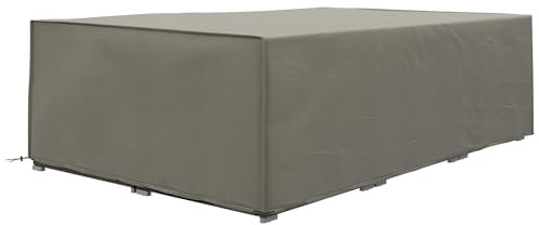 Outsunny Garden Furniture Cover, Oxford Fabric Outdoor Rectangular Rattan Furniture Cover with PE Coating, Waterproof, Windproof, Anti-UV, 222 x 155 x 67cm, Grey