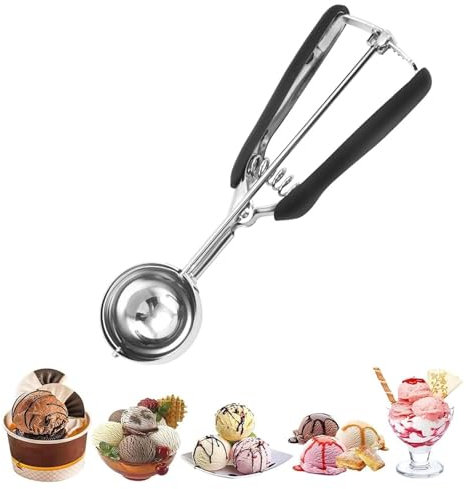 Cucchiaino per gelato 5 cm, Porzionatori da Gelato, Cucchiaio Porzionatore Paletta, cucchiaio per gelato con grilletto per frutta, gelato, biscotti, uso professionale