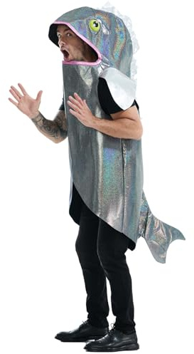 JUST FOR PARTY Costume de poisson unisexe pour adultes, déguisement d'animaux amusants, cosplay, taille unique