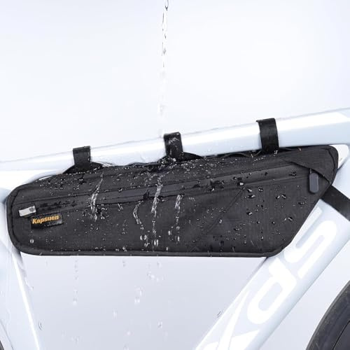 Kapsuen Bike Frame Bag - 2.5L Waterproof Cycling Triangle Bag with Side Pocket, Bicycle Under Tube Storage for Gravel, MTB, Road Bike
