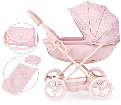 Bayer Design Dockvagn Cosy, vikbar, Täcke, kudde, väska | rosa