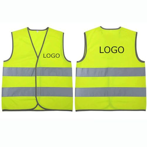 Honghuang Chaleco Reflectante para Niños con Logotipo Personalizado, Chaleco Protector Transpirable para El Tráfico Ropa De Reflectantes Seguridad para Guardería Color1,S