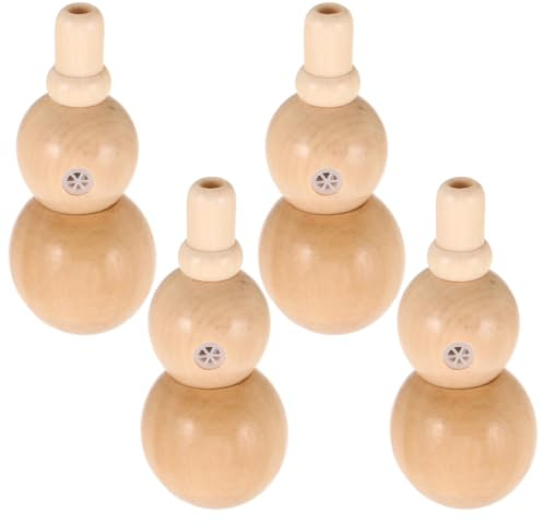 TOYANDONA 4pcs Instruments de Musique Kazoo en Bois Flûte Nasale à Membrane pour Garçons Filles et Adultes pour Partie et Activité en Plein Air