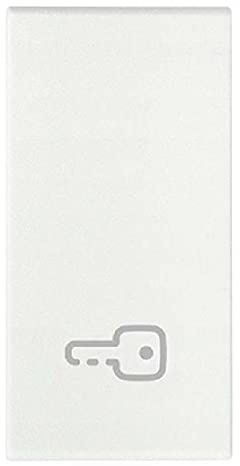 VIMAR 19021.P.B ARKÉ tasto intercambiabile 1 modulo con simbolo chiave, illuminabile, colore bianco