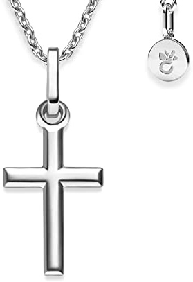 Silverkors med kedja dopkedja kors + LUXUSETUI kors kedja berlock silver 925 dopgåvor dupsmycke halsband dam för unga flickor kvinnor män religiösa smycken kristna kedjor FF05-2 SS92545