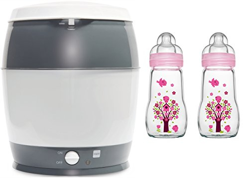 MAM primamma Set - 2 x MAM Glasflasche 260ml primamma Vaporisator + Geschenk für Mädchen