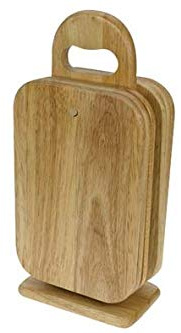 Cosy & Trendy 02151 Lot de 6 Planches à Pain + Support, Bois Naturel, 15 x 9 x 32 cm