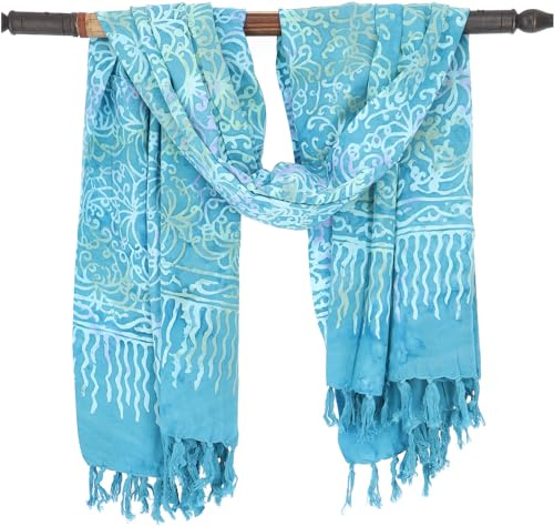 GURU SHOP Bali batik sarong, vägghängning, omlottkjol, sarongklänning, strandduk, män/kvinnor, violett, syntetisk, storlek: en storlek