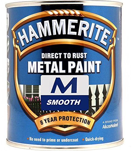 Hammerite Direct to Rust Metal Paint Smooth Finish Moon Glow 750ml
