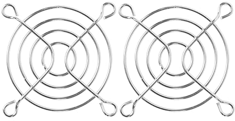 sourcing map 2 Stück Lüftergitter Metall Lüfter für 60 x 60mm Lüfter kühlergrill Lüftungs Schutz für Computer gehäuselüfter PC Kühler