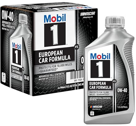 Mobil 1 FS European Car Formula Full Synthetic Motor Oil 0W-40, 1 Quart (Pack of 6)