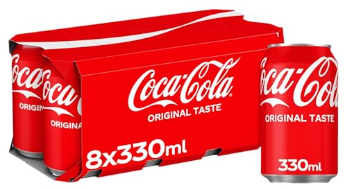 Coca-Cola Original Taste Soft Drink Cans, 8 x 330 mL