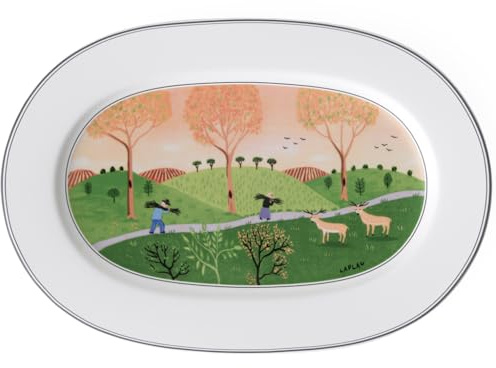 Villeroy & Boch Design Naif Fuente, 34 cm, Porcelana Premium, Blanco/Colorido
