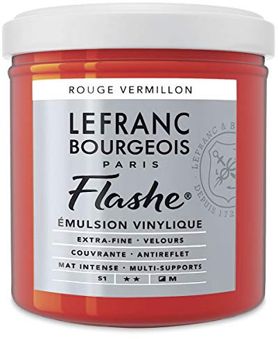 Lefranc & Bourgeois Acryl - Vinylfarbe Flashe, 125ml Topf - Zinnoberrot