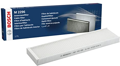 Bosch Filtro Abitacolo Standard M2296, Filtro di Ricambio - Filtra polline e polveri per un'aria più pulita all'interno del veicolo