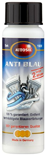 Autosol 01 D01290 Anti Blau entfernt Blau- und Braunverfärbungen an Edelstahl Auspuffanlagen, 150 ml Schwarz