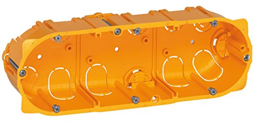 Legrand Batibox LEG90543 - Caja de empotrar (3 compartimentos, panel de yeso de 40 mm)