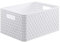 Rotho Country Aufbewahrungskiste 18l in Rattan-Optik, Kunststoff (PP) BPA-frei, weiss, A4/18l (36.8 x 27.8 x 19.1 cm)