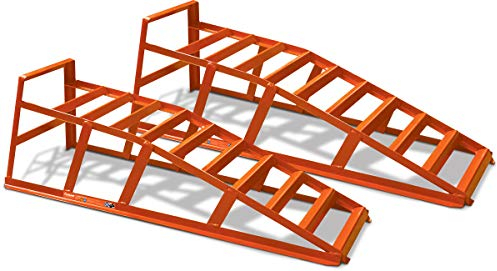Unicraft KFZ-Auffahrrampe KR 2000 (1 Paar, robuste Stahlkonstruktion, Auffahrbreite 205 mm, Tragkraft 2 t), 6202000