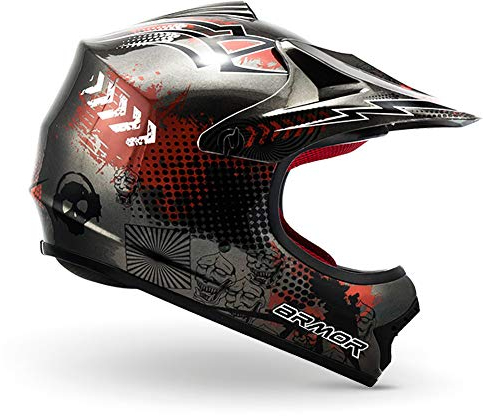 ARMOR HELMETS® AKC-49 „Titan“ · Kinder Cross-Helm · Motorrad-Helm MX Cross-Helm MTB BMX Cross-Bike Downhill Off-Road Enduro-Helm Moto-Cross Sport · DOT Schnellverschluss Tasche M (55-56cm)