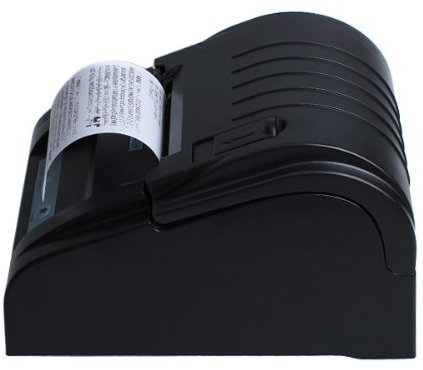 Excelvan - 58mm geräuscharmer Bondrucker Quittungsdrucker Thermodrucker (USB, 90mm/Sek, Barcode, für Einkaufszentrum, Supermarkt, Hotel, Küche, Restaurant, Geschäft) Schwarz