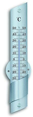 TFA Dostmann Analoges Innen-Außen-Thermometer, aus Aluminium, wetterfest, L 56 x B 25 x H 240 mm