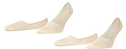 ESPRIT Men's Basic Uni Multipack M In Cotton No-Show Plain 2 Pairs Liner Socks, Beige Cream 4011, 5.5-8