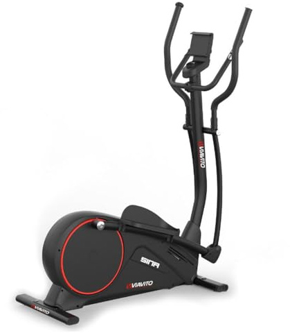 Viavito Sina Magnetic Elliptical Cross Trainer for Home Use Hyper-Quiet Cardio Fitness Machine for Weight Loss & Full Body Workout, 9KG Flywheel, 15” Stride, 32 Resistance Levels, LED Display & Wheels
