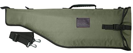 Tourbon Waffentasche mit verstellbarem Schulterriemen, für Gewehr, Pistole, grün mit braunem Besatz, Herren, HS212NLLE, Breakdown Shotgun Bag, 127 cm