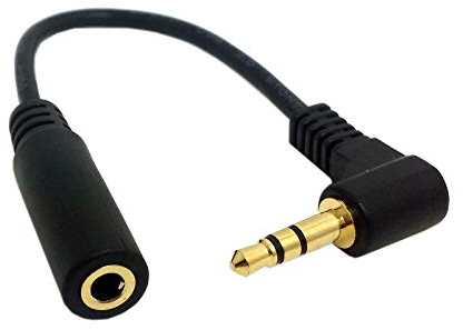 chenyang Kopfhörer/Audio Verlängerungskabel, 3 poliger 3,5mm Stecker auf 3,5mm Buchse Audio Stereo Kopfhörer 90 Grad abgewinkeltes Verlängerungskabel 10cm
