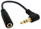 chenyang Kopfhörer/Audio Verlängerungskabel, 3 poliger 3,5mm Stecker auf 3,5mm Buchse Audio Stereo Kopfhörer 90 Grad abgewinkeltes Verlängerungskabel 10cm