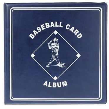 BCW Supplies Baseball 3 Album - Blue | Premium Durable Binder for 90 Baseball Cards Heavy-Duty D-Ring, Lasting Durability, and Classic Display | Ideal for Collectors, Storage, and Card Protection