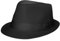 Caspar HT002 Damen Baumwoll Trilby Hut, Farbe:schwarz