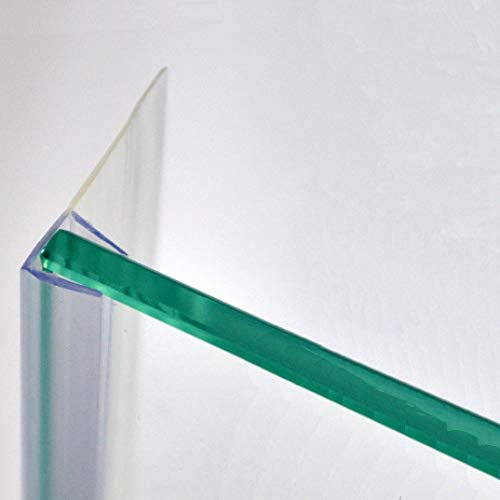 220cm - Guarnizione trasparente con ALETTA DA 23mm per SPESSORE VETRO da 6 ed 8mm, ricambio verticale per docce o ante/porte scorrevoli con vetro a giorno-GSAM8