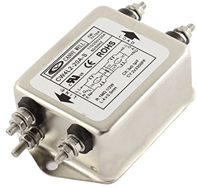 sourcing map AC 115/250V 20A CW4L2-20A-S Filtre antiparasite puissance filtre antiparasite
