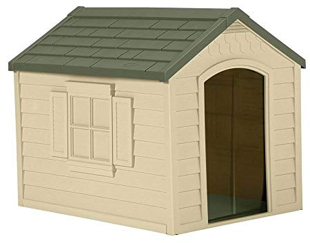 Suncast DH250 - Caseta para su Mascota de Resina Alta Densidad, 90 x 69 x 75 cm, Color Beige