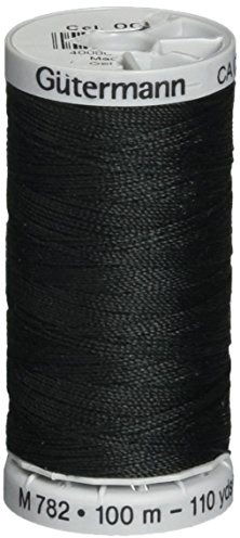 Gutermann 27090038 Extra Strong Thread 110 Yards-Black