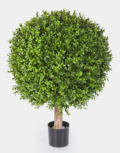 artplants.de Konstgjord buxbomskula Tom på stam, 2380 blad, 75 cm, Ø 60 cm