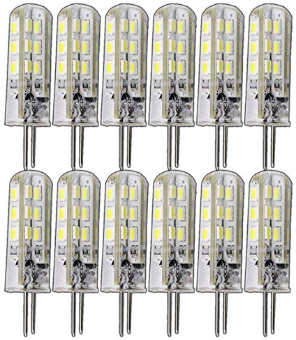 PB-Versand 12x G4 1,5-2,0 Watt dimmbar 12V DC oder 12V AC/DC warmweiß 3000K für Dimmer geeignet Stiftsockel 360° Leuchtmittel Lampensockel Spot Halogenersatz Lampe 10W / 20W Halogenersatz (12x 1,5W)