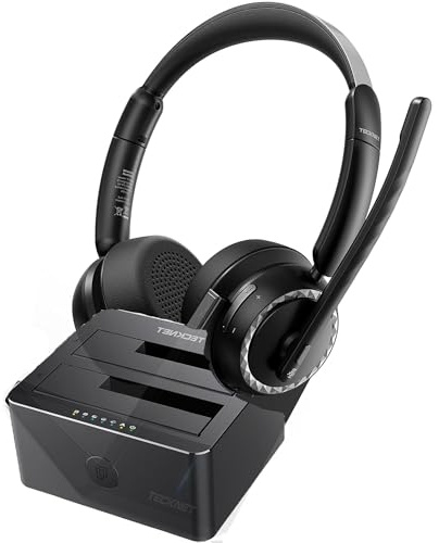 TECKNET Wired Gaming Headset, 3.5mm Stereo Surround Sound Gaming Headphone with Noise Cancelling Mic & LED Light, 3.5mm Jack Over-Ear Headphone, for PC, PS4 PS5, Xbox Series, Switch, Mac, Laptop